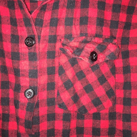 Vintage black and red plaid shirt - Picture 3 of 4